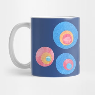 CONCENTRIC CIRCLES WATERCOLOR LAYERD CUTOUTS Mug